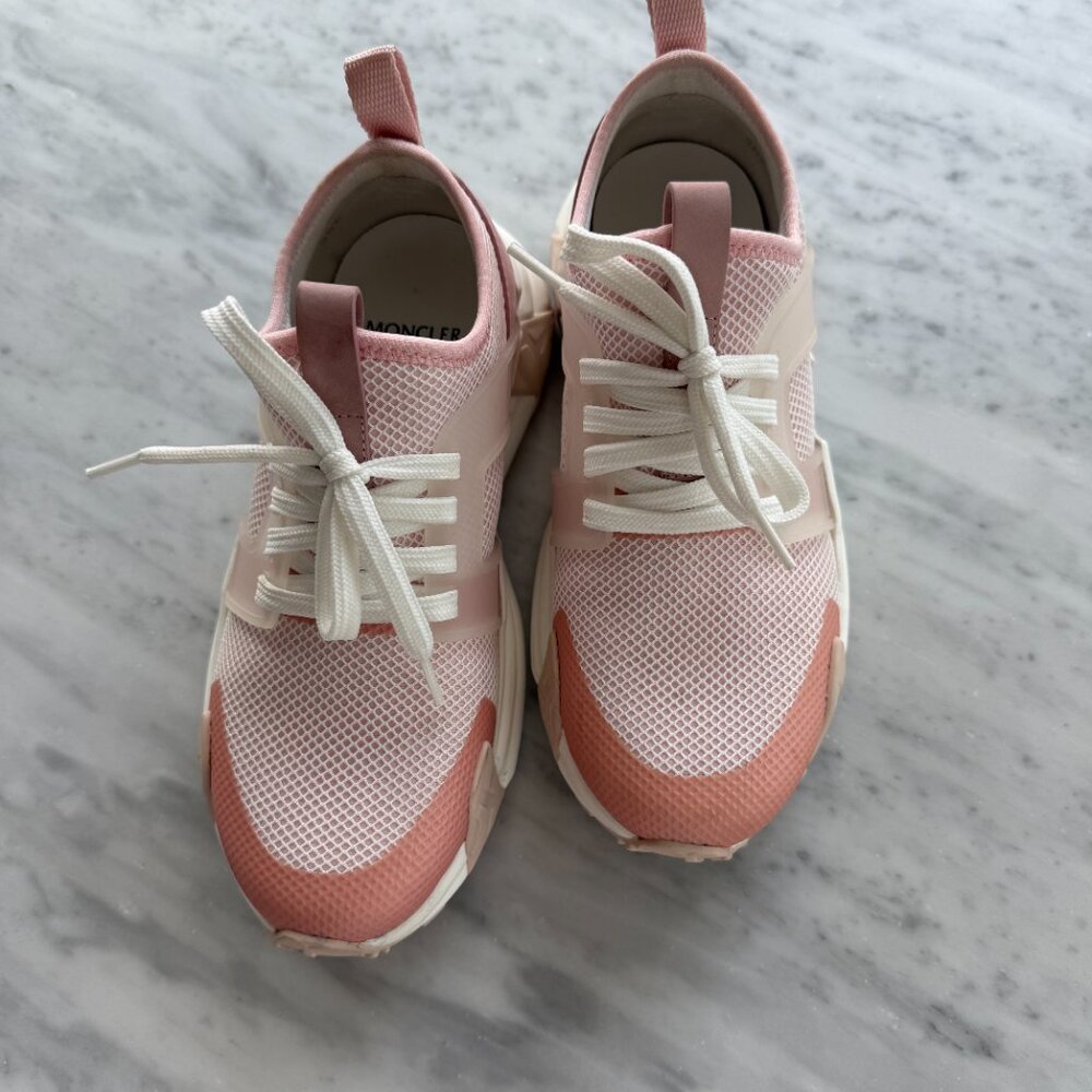 MONCLER Ladies Open Pink Lunarove Sneaker Brand Size 36.5 (US 6.5)